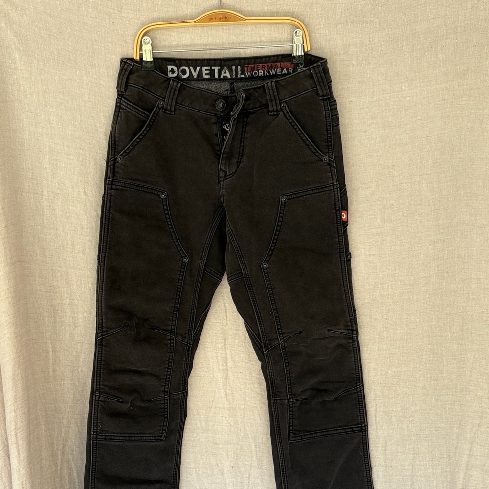Dovetail Thermal Workwear Women's Black Utility Pants